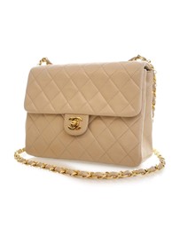 Pre-Loved by Azura Reborn - Pre-Loved Small Square Quilted Lambskin Flap