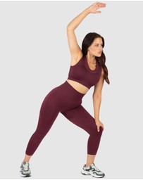 B Free Intimate Apparel - Double Racer Seamless Padded Sports Bra (B-C-D-DD-E-F-G-H) Cup