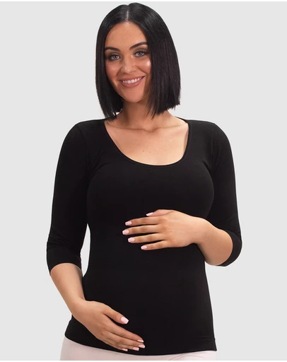 B Free Intimate Apparel - Maternity Bamboo 3/4 Sleeve Top