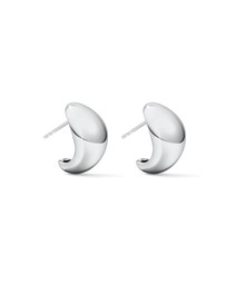 Michael Hill - Polished Half Hoop Dome Stud Earrings in Sterling Silver