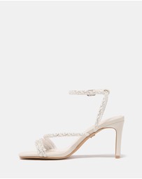 Forever New - Penelope Asymmetrical Pearl Trim Heels