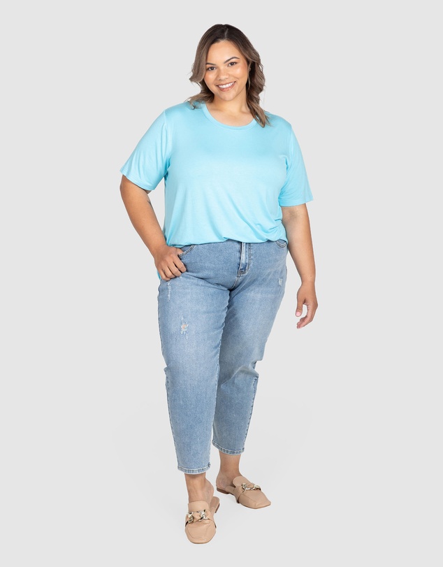 Love Your Wardrobe - Kelly Dipped Hem T-shirt