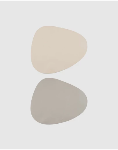 Lilly + Dash - Dog & Cat Asymmetric Placemats - Sand & Slate