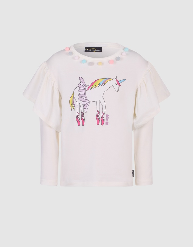 Rock Your Kid - Meadow Bell Long Sleeve Top in Cream