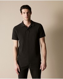 Trenery - Classic Pique Polo in Black
