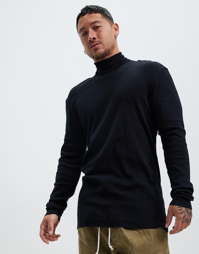 Surrounded By Ghosts - The Atacamite Slim Rib Knit Turtle Neck T-Shirt
