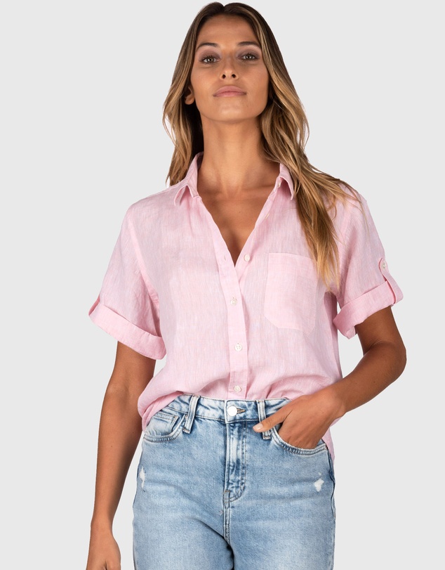 CAMIXA - FEBE Short Sleeve Linen shirt