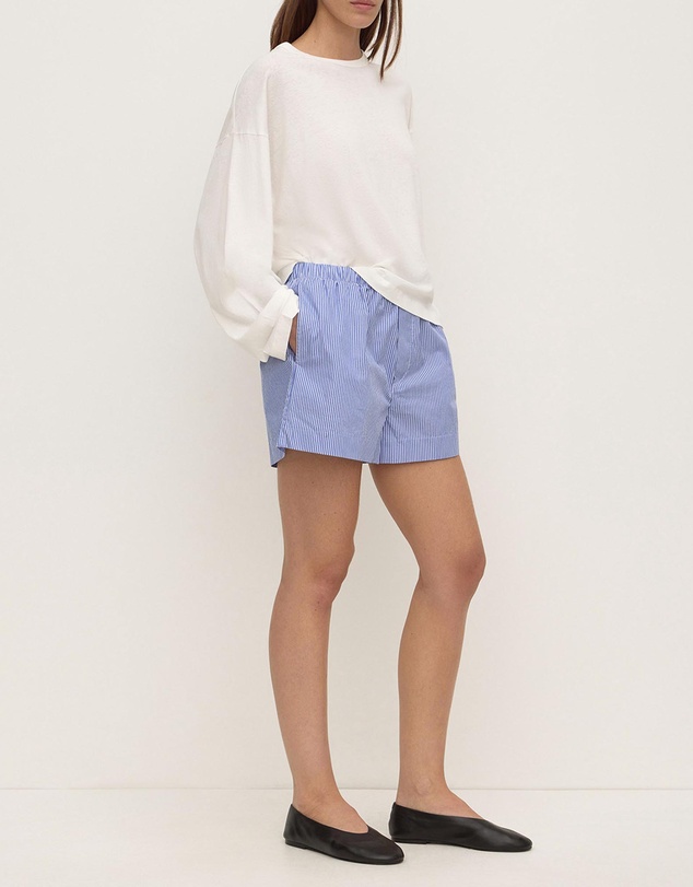 Assembly Label - Ava Stripe Cotton Poplin Shorts