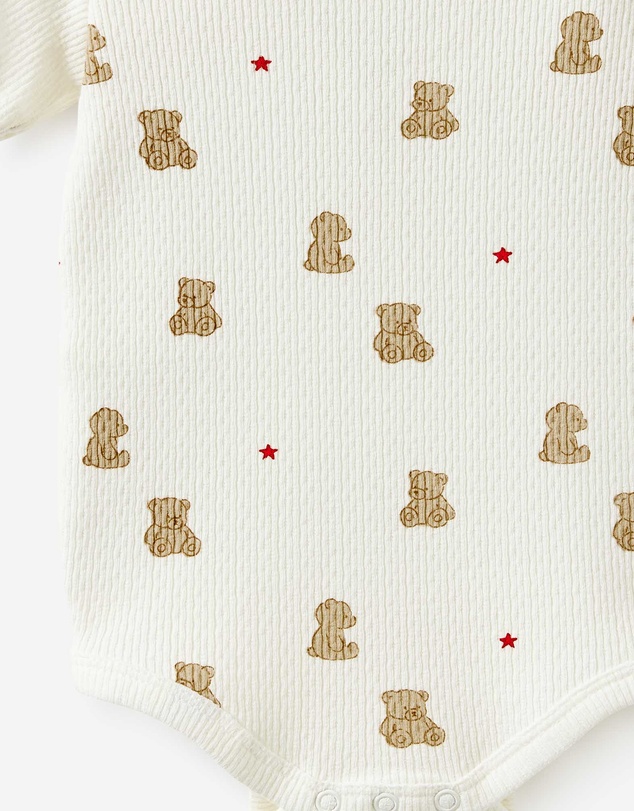 Cotton On Kids - Organic Pointelle Short Sleeve Bubbysuit