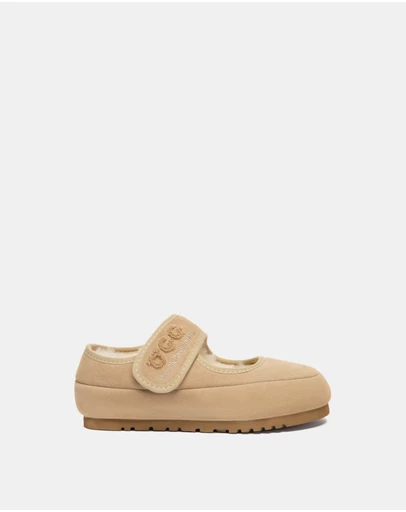 EVERAU - Australian Shepherd Ugg Velvi Kids Cow Suede Upper Loafer Oxfords Flats