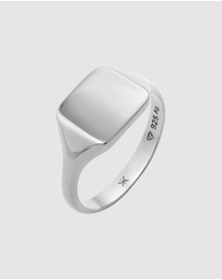 Kuzzoi - ICONIC EXCLUSIVE - Ring Male Signet Chunky 925 Sterling Silver