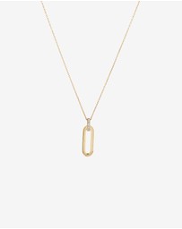 Michael Hill - Paperclip Pendant with 0.02 Carat TW of Diamonds in 10kt Yellow Gold