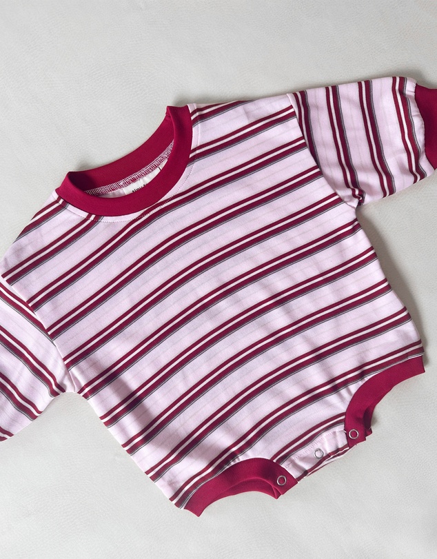 Tiny Trove - Mattie Stripe Cotton Bodysuit - Babies