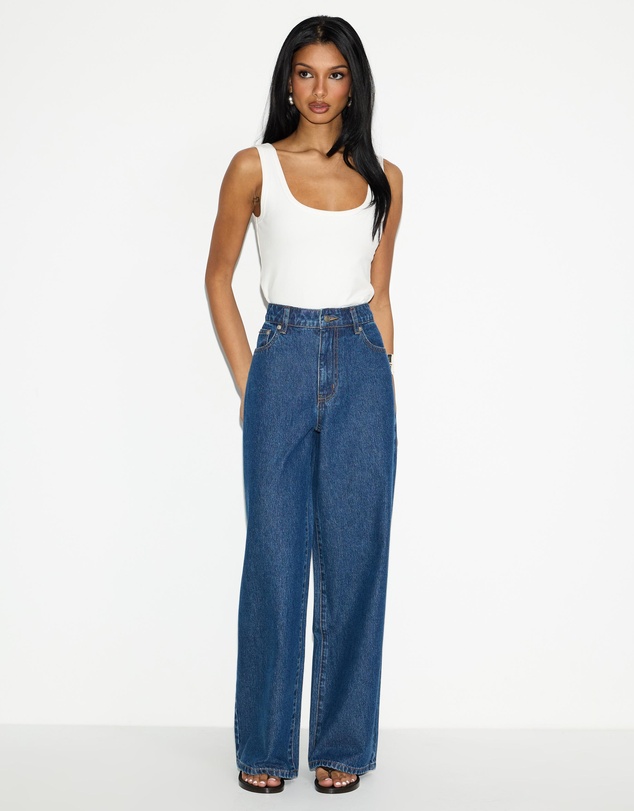 Dazie - Berlin Cinch Waistband Baggy Jeans