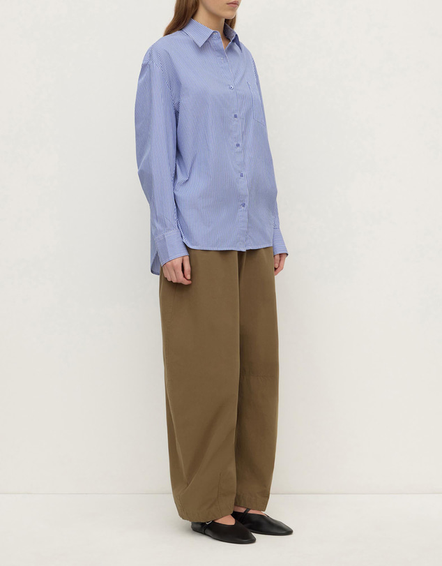 Assembly Label - Ava Stripe Cotton Poplin Long Sleeve Shirt