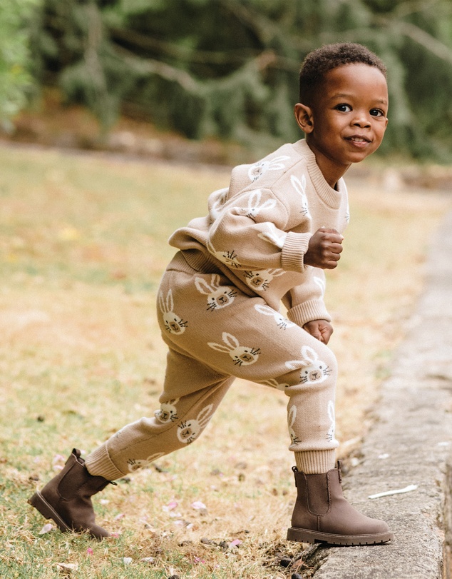 Kynd Baby - Knit Bunny Pant in Oatmeal