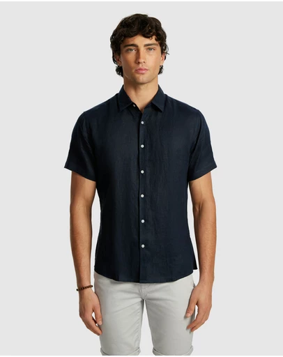 yd. - Lewis Pure Linen Shirt