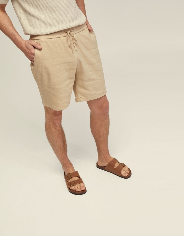 Oxford - Rufus Linen Pull On Shorts