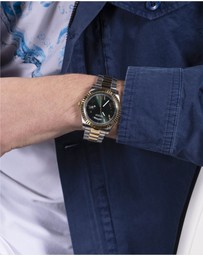 GUESS - Guess Gents and Ladies Set - Connoisseur Two Tone Gents & Mini Luna Gold Tone