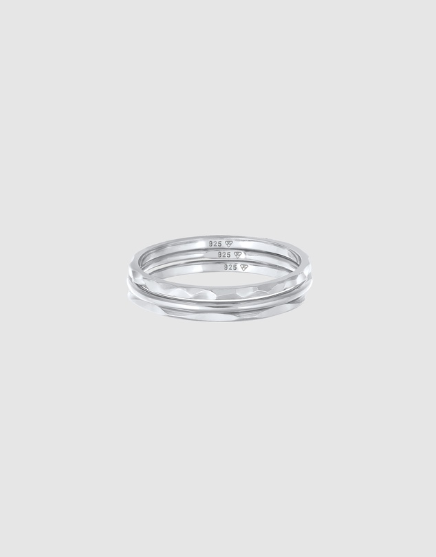 Elli Jewelry - Stacking Ring Set in 925 Silver
