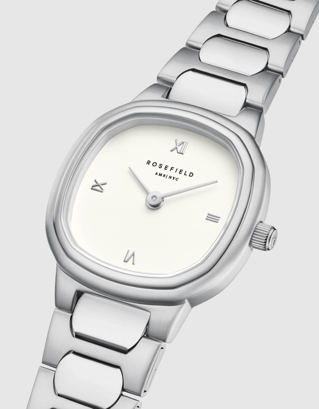 Rosefield - Gaia XS Creme Silver-Tone Bracelet Watch