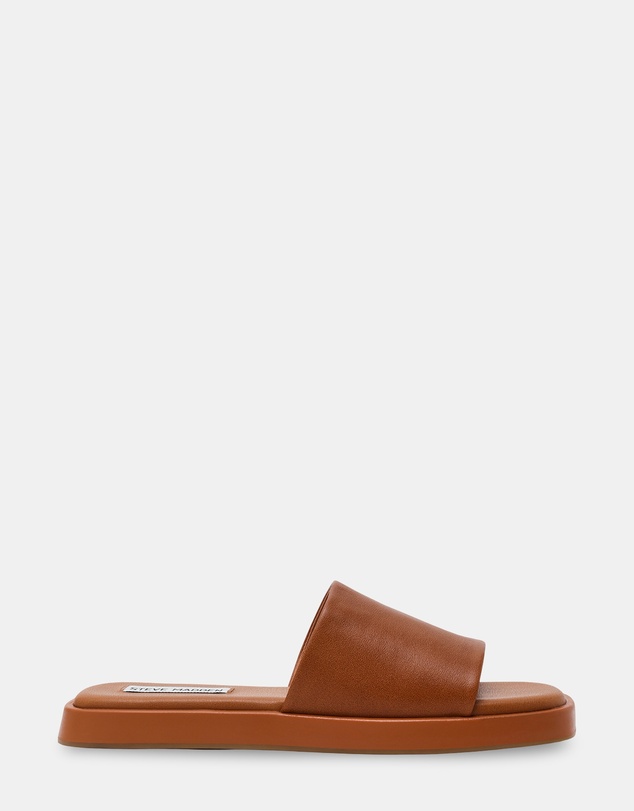 Steve Madden - Holmes Cognac Leather Sandals