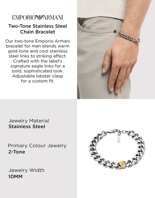 Emporio Armani - Two-Tone Chain Bracelet