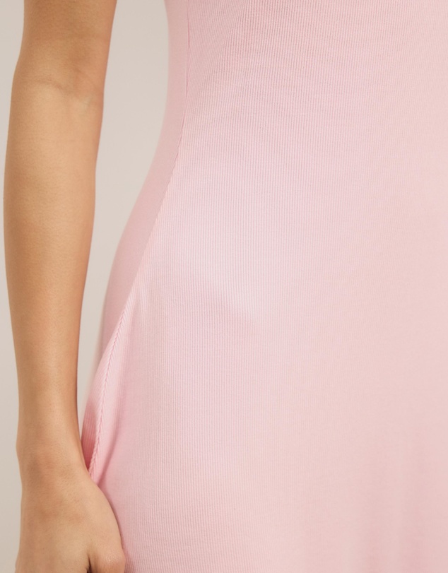 Atmos&Here - Darcey Soft Ribbed Mini Night Dress with Lace Trim