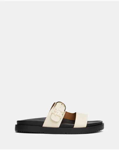 Tommy Hilfiger - Leather Sporty Mules - Women's