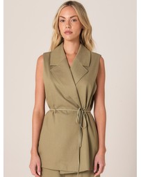 Fate + Becker - Zephyr Wrap Vest With Belt