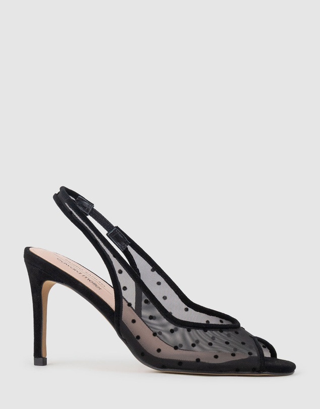 Edward Meller - VALIYA85 Peep Toe Mesh Slingback