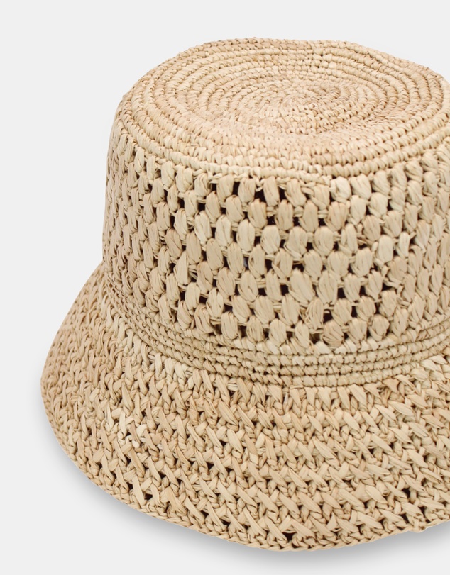 Morgan & Taylor - Coralia Crochet Bucket Hat in Natural