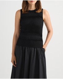David Lawrence - Pip Pleat Front Knit Top