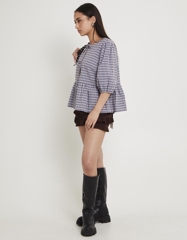 Subtitled - Delmar Check Frill Shirt