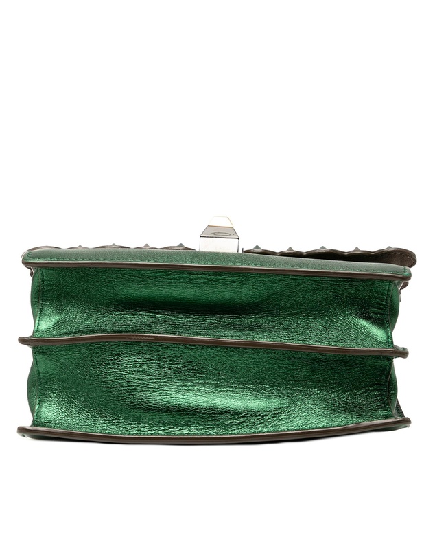 Pre-Loved by Azura Reborn - Pre-Loved Small Leather Scalloped Kan I Crossbody