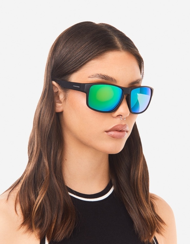 Hawkers Co - HAWKERS - Black Green Faster Raw Sunglasses for Men and Women UV400