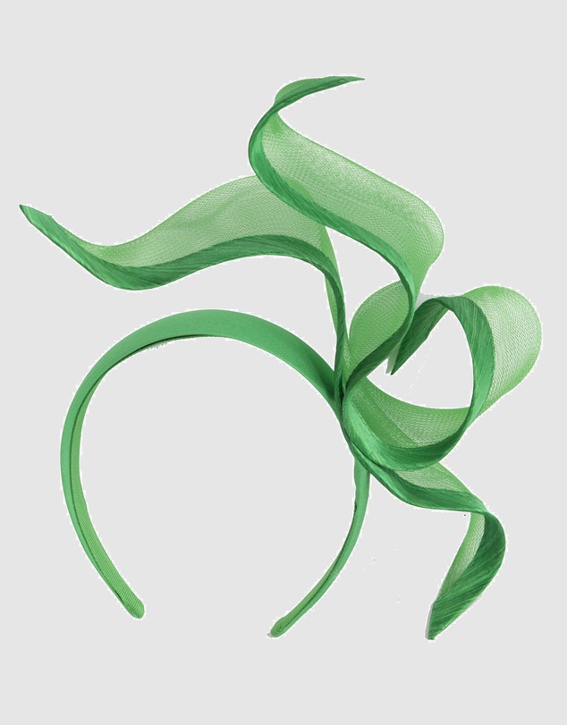 Fillies Collection - Bespoke Sculpted Green Racing Fascinator