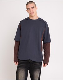 Black Noise White Rain - Workshop Double Layer Shirt