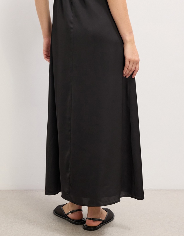 The Fated - Josephine Satin V-Neck Maxi Dress