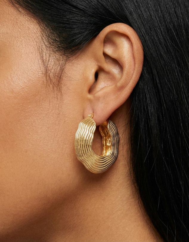 HOUSE OF SLANI - Gold Needra Statement Hoops