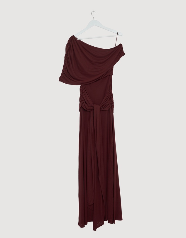 Revibe - Repaired CHANCERY Margot One Shoulder Drape Maxi Dress - AU 12