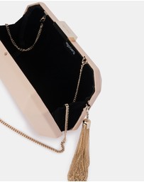 Olga Berg - Lia Facetted Clutch With Tassel