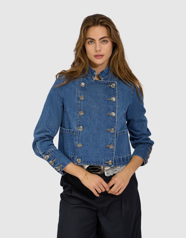 Belle & Bloom - Front Line Military Denim Jacket