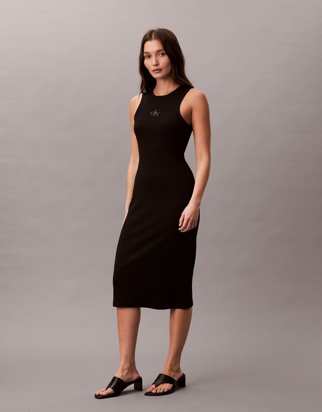 Calvin Klein Jeans - Monogram Rib Midi Tank Dress