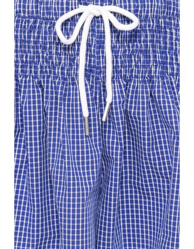 Petal & Pup - Ella Shirred Waist Shorts - Blue Gingham