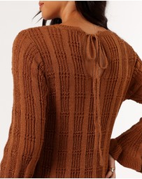 Petal & Pup - Colter Long Sleeve Maxi Dress - Bronze