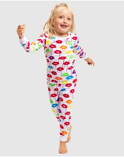 Sant And Abel - Kids Drawbertson Drippy Lips Long PJ Set