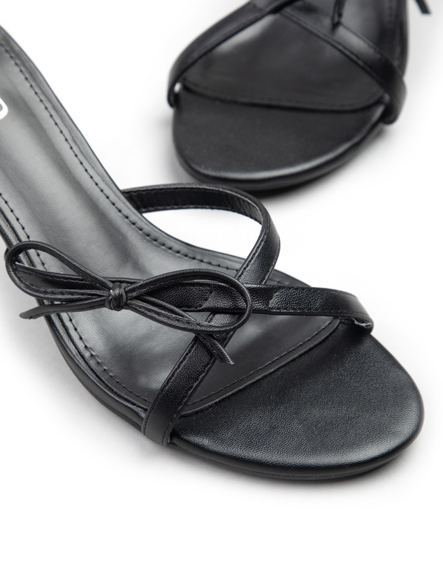 RAID - Ginni heeled mules with bow in Black