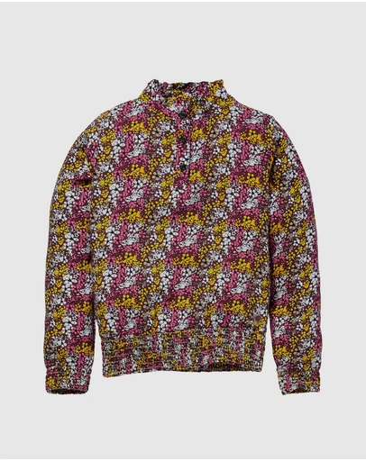 Quapi - Kate Long Sleeve Floral Blouse - Kids-Teens