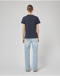 DRICOPER DENIM - Clare Navy Printed Tee